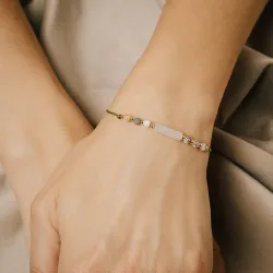 Opal, Kryształ Górski, Hematyt - bransoletka na sznurku na kreatywność, harmonię, miłość - Światło Spokoju