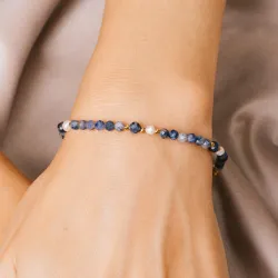 Onyks, Sodalit, Perła - bransoletka na koncentrację, miłość, sukces - Skarby Oceanu