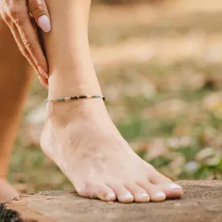 Bransoletka na nogę z Labradorytu na odwagę i kreatywność | Taliz