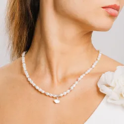 Perła - srebrny naszyjnik na harmonię, uzdrowienie, spokój - Skarby Oceanu