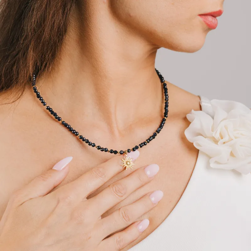 Noc Kairu - srebrny pozłacany naszyjnik na harmonię, uzdrowienie, spokój - Magiczna Noc