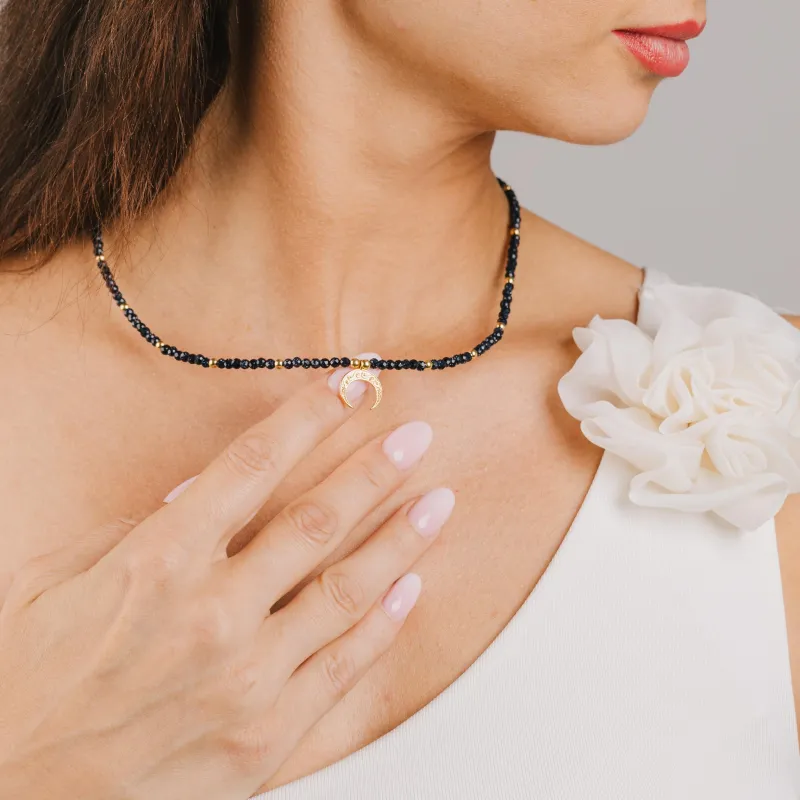 Noc Kairu - srebrny pozłacany naszyjnik na harmonię, uzdrowienie, spokój - Magiczna Noc