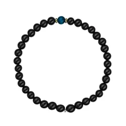 Turmalin, Tygrysie Oko, Hematyt - bransoletka na ochronę, bogactwo, uzdrowienie - Ona i On