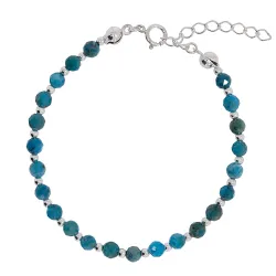 Apatyt - srebrna bransoletka na kreatywność, harmonię, uzdrowienie - Skarby Oceanu