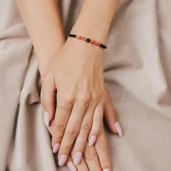 Komplet biżuterii srebro pozłacane bransoletka i naszyjnik - Ochrona - Wewnętrzna Tarcza