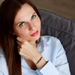 Lapis Lazuli, Hematyt - bransoletka na sznurku na zdrowie, intuicję, duchowość - Duchowe Przebudzenie