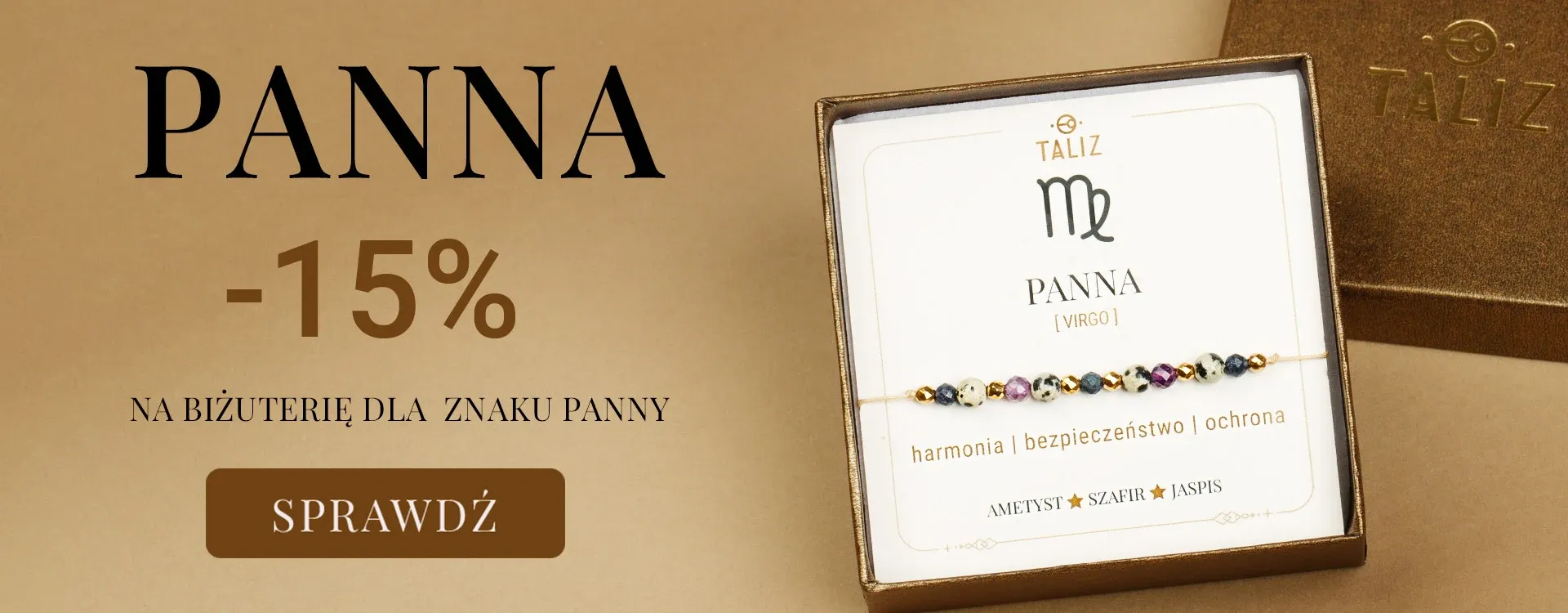 Panna - 15% na biżuterię dla znaku Panny