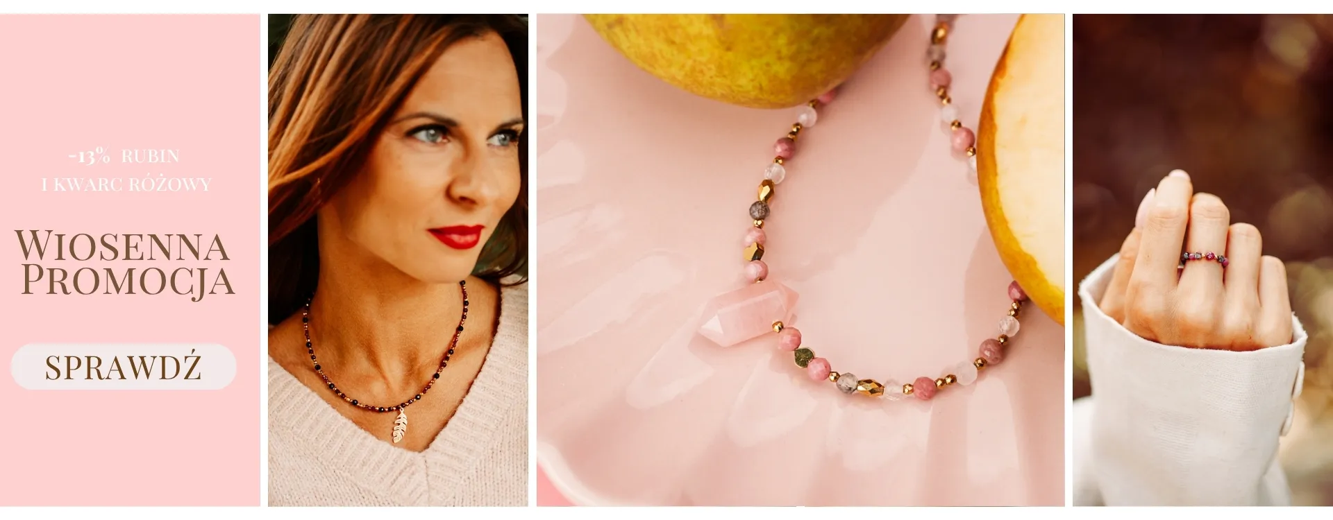 Wiosenna Promocja - 13% Rubin i kwarc różowy