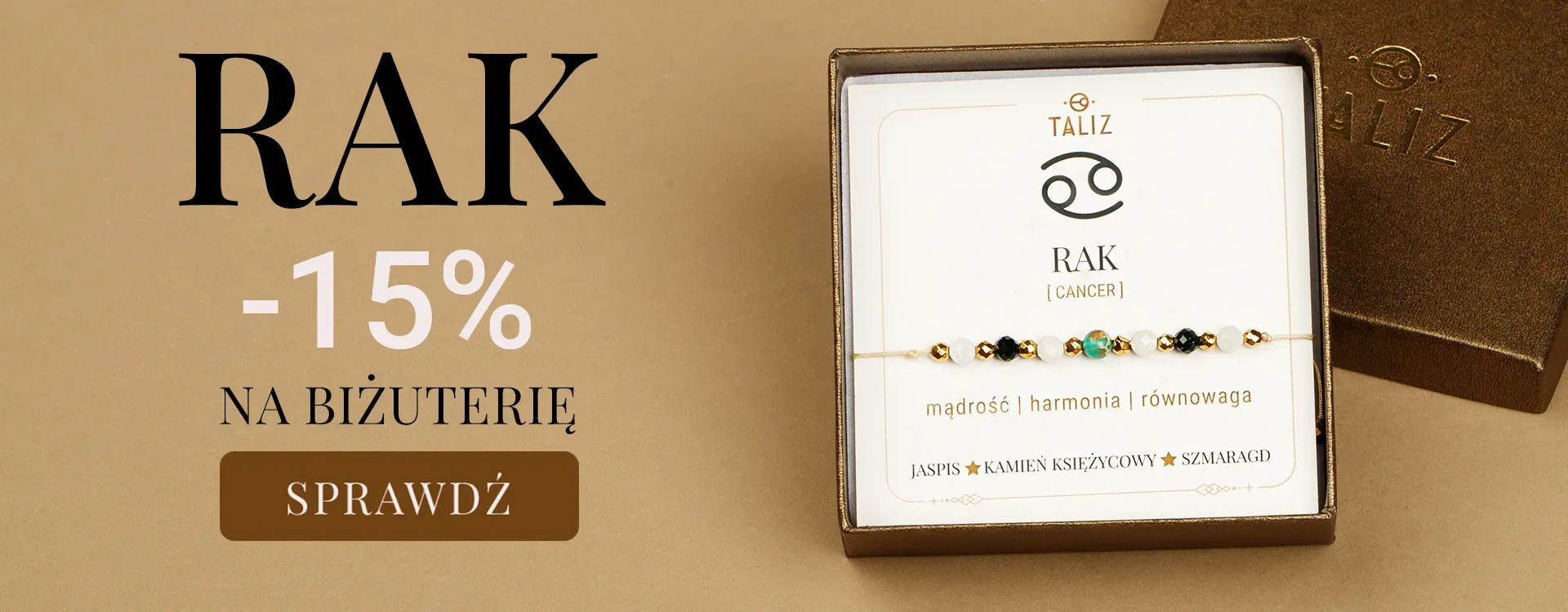 Rak - 15% na biżuterię